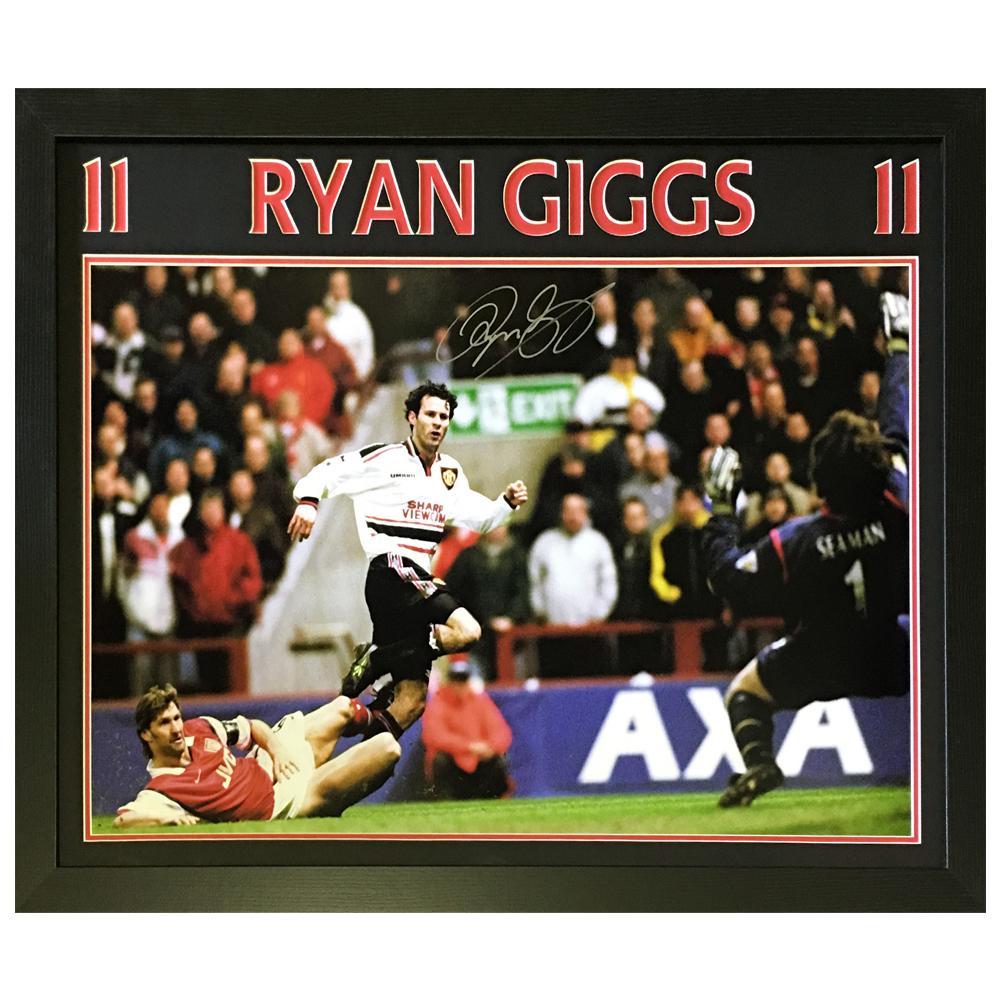 Manchester United FC Giggs Signed Framed Print: 1 - Signed Memorabilia By Manchester United