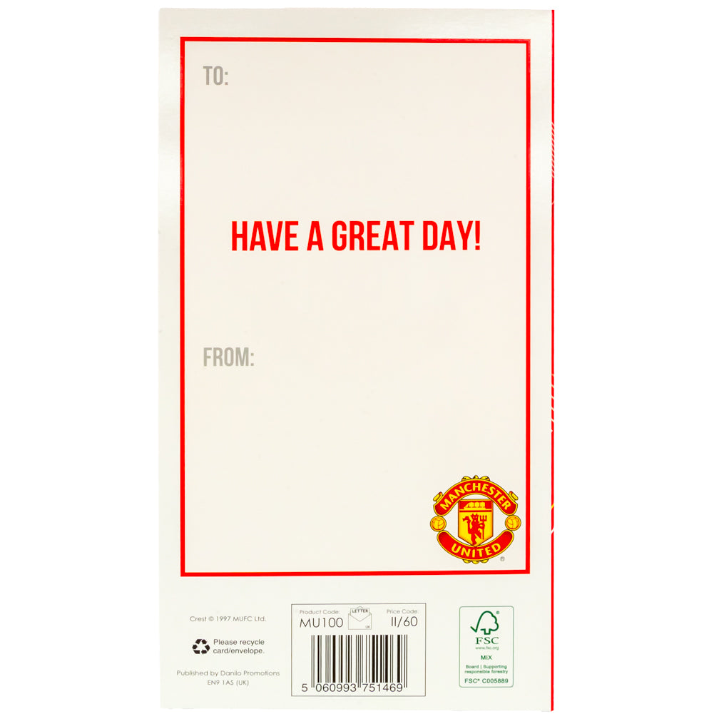 Manchester United FC Glory Glory Birthday Card: 4 - Greeting Cards By Manchester United