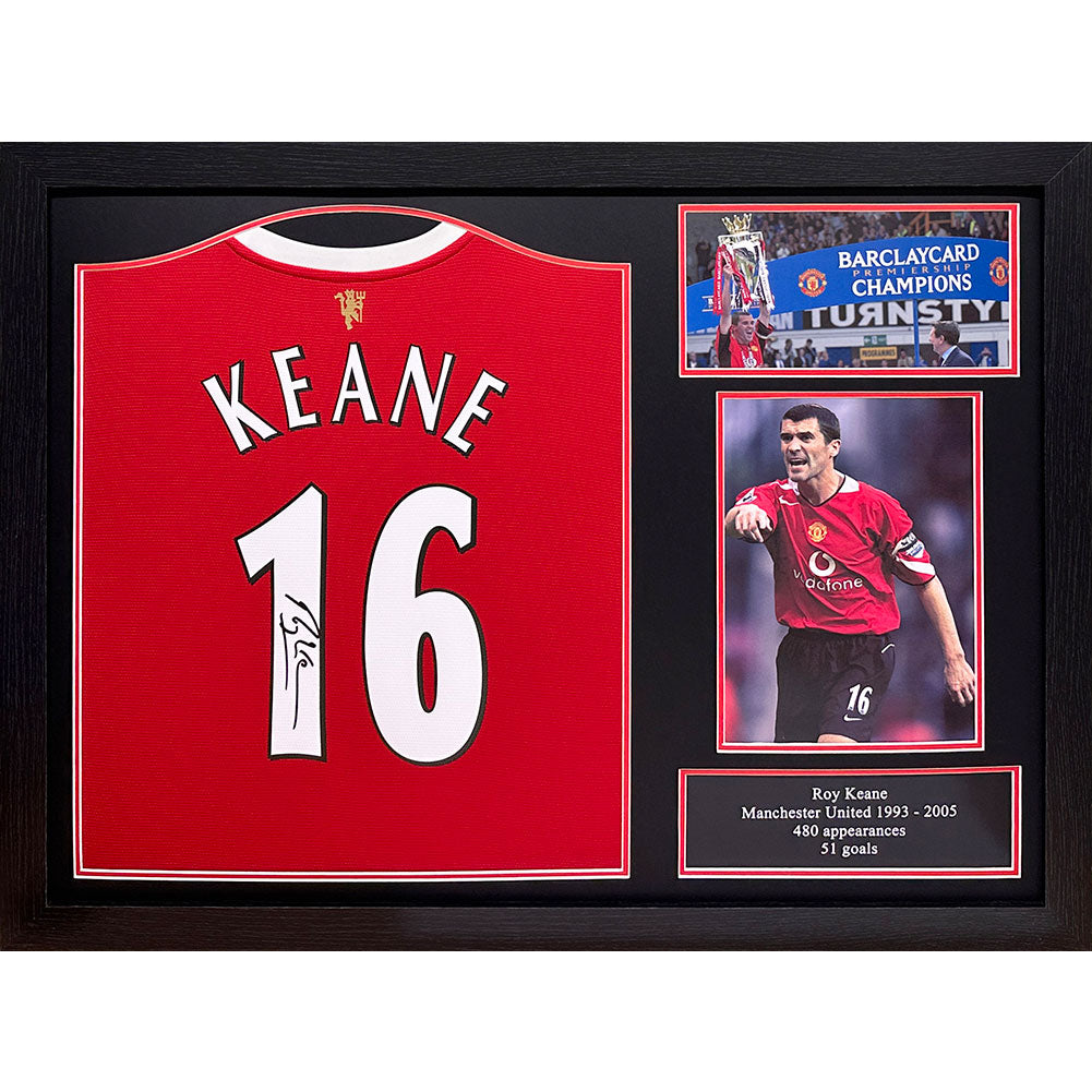 Manchester United FC Keane Signed Shirt (Framed): 1 - Signed Memorabilia By Manchester United