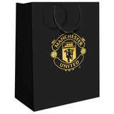Manchester United FC Medium Black Gift Bag - Shop Gift Wrap & Bags At Gift Moments - 1
