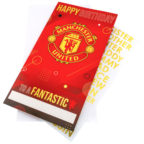 Manchester United FC Personalised Birthday Card: 1 Greeting Cards By Manchester United