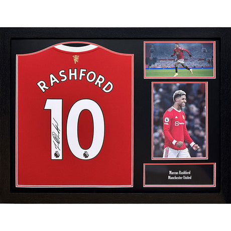 Framed Signed Marcus Rashford Manchester United Shirt: 1 - Signed Memorabilia By Manchester United