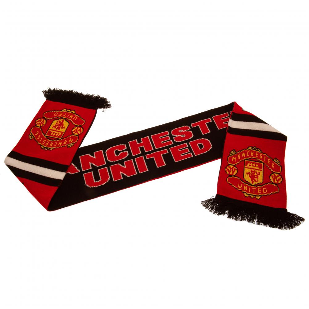 Manchester United FC Stripe Scarf: 3 - Scarves By Manchester United