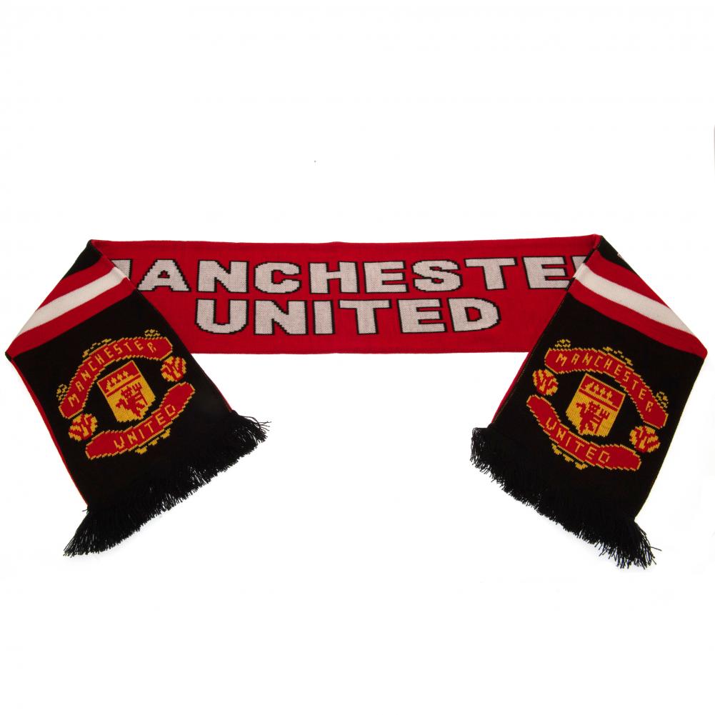 Manchester United FC Stripe Scarf: 4 - Scarves By Manchester United
