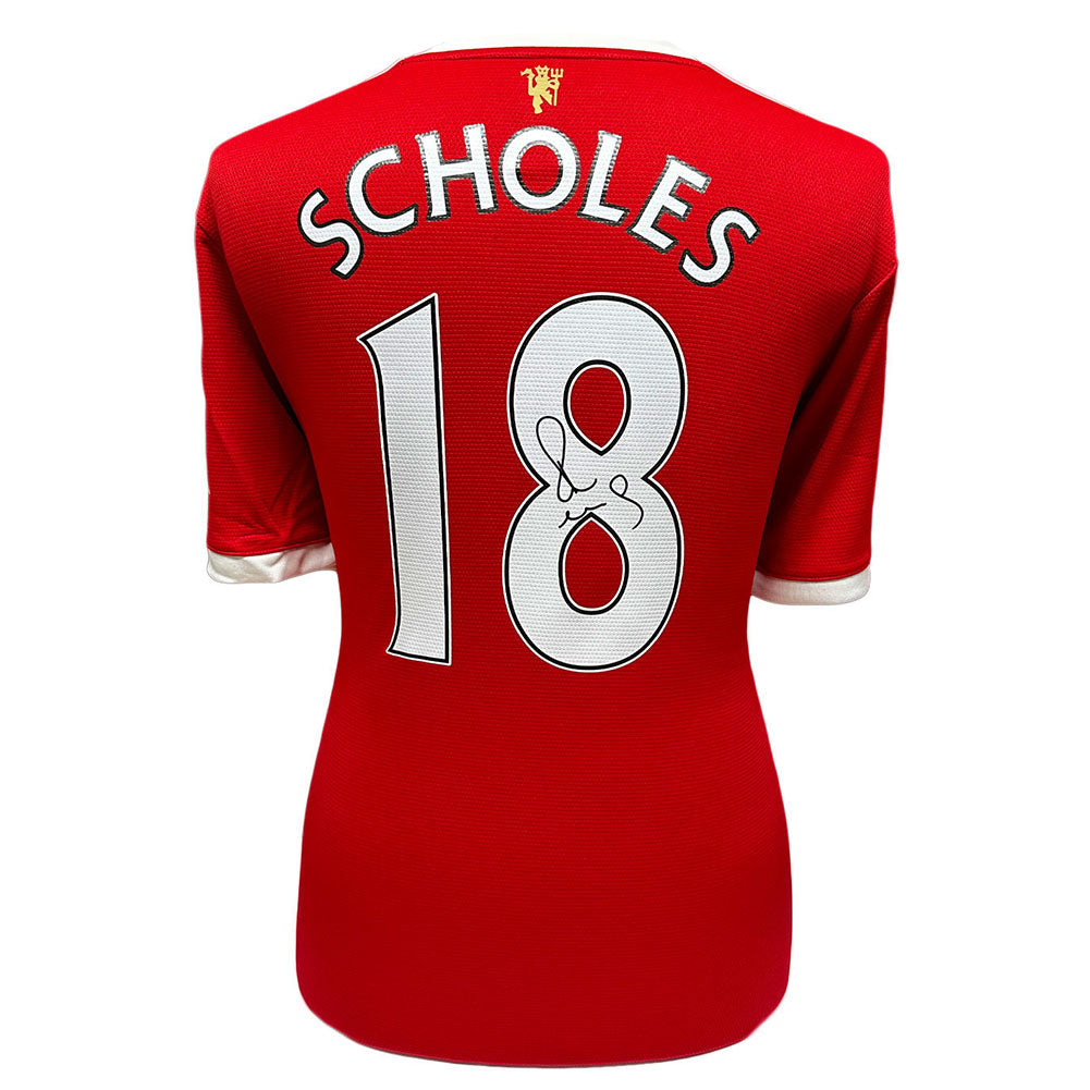 Manchester United FC Scholes Signed Shirt: 1 - Signed Memorabilia By Manchester United