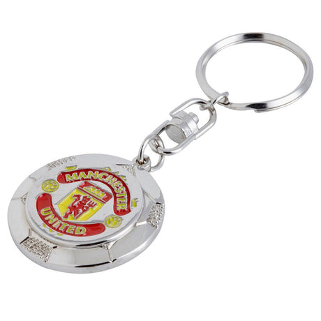 Manchester United FC Silver Ball Keyring: 1 - Keyrings By Manchester United