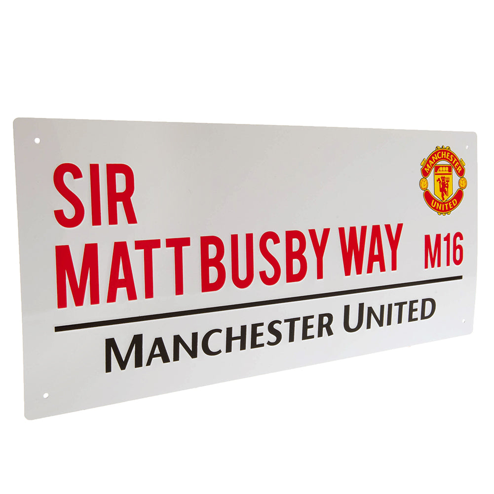 Manchester United FC Sir Matt Busby Way Street Sign - Shop Signs & Plaques At Gift Moments - 2
