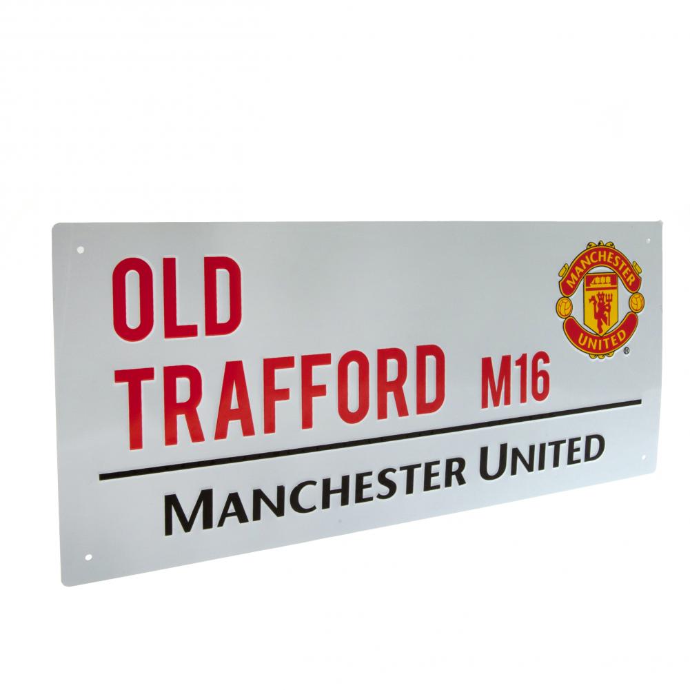 Manchester United FC White Street Sign: 2 - Signs & Plaques By Manchester United