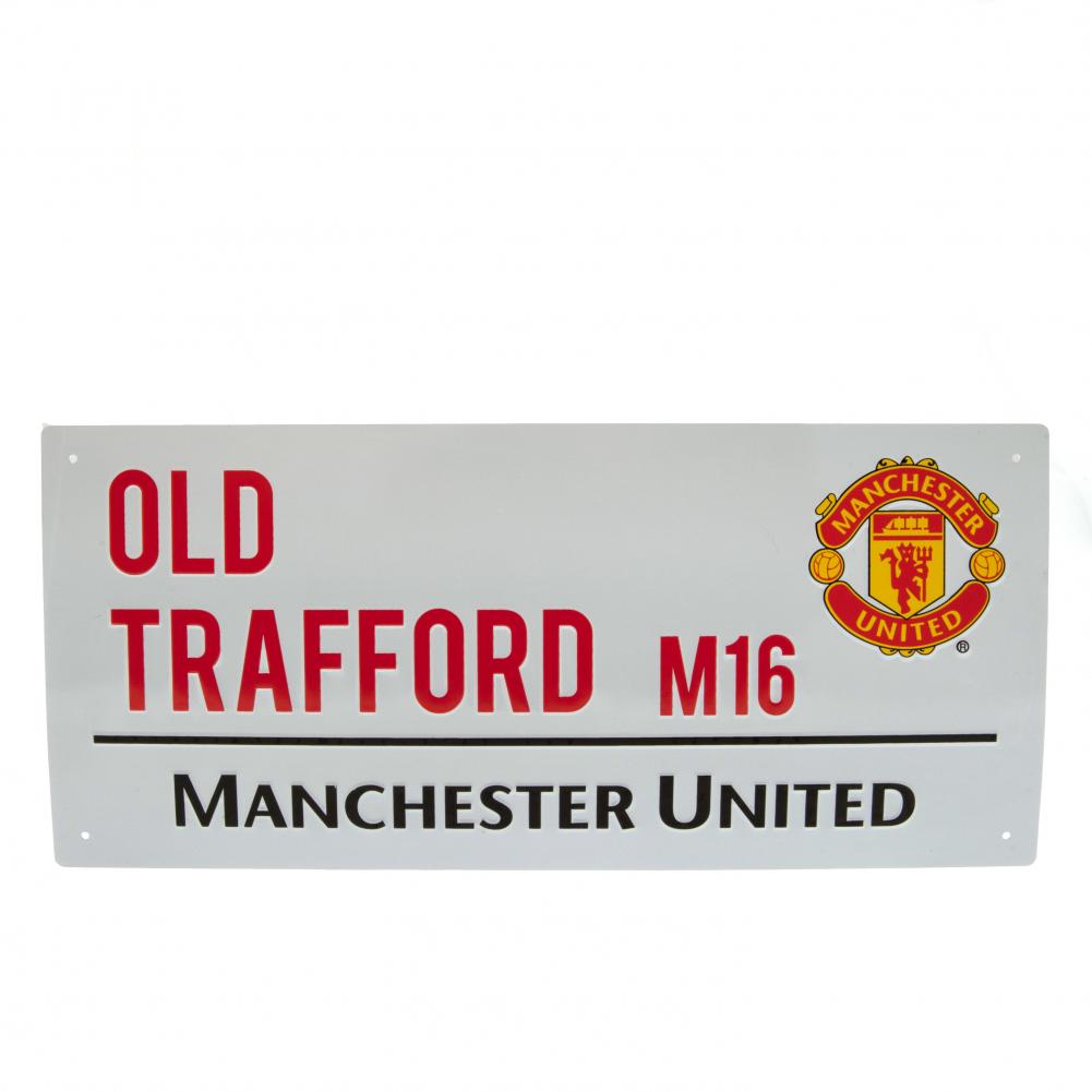 Manchester United FC White Street Sign: 1 - Signs & Plaques By Manchester United