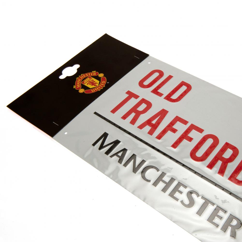 Manchester United FC White Street Sign: 3 - Signs & Plaques By Manchester United