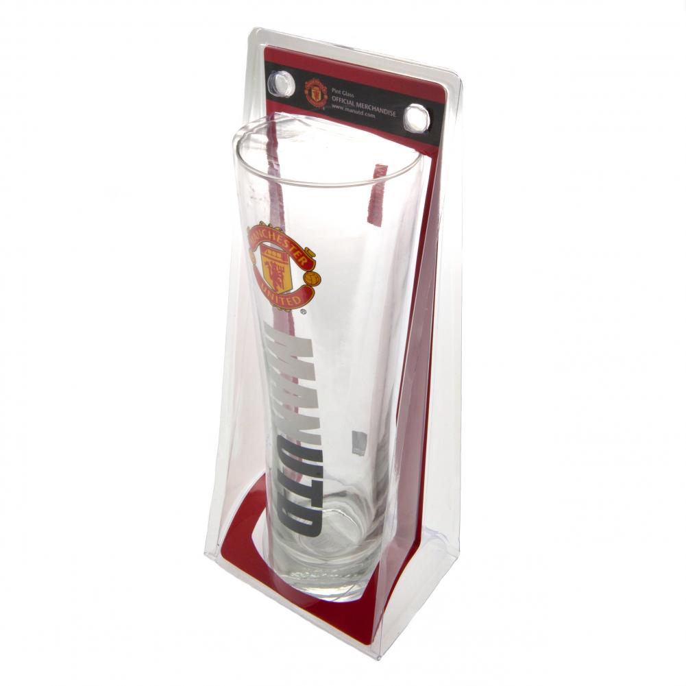 Manchester United FC Tall Beer Glass: 2 - Glassware By Manchester United