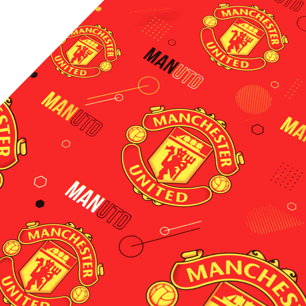 Manchester United FC Text Gift Wrap: 4 - Gift Wrap & Bags By Manchester United