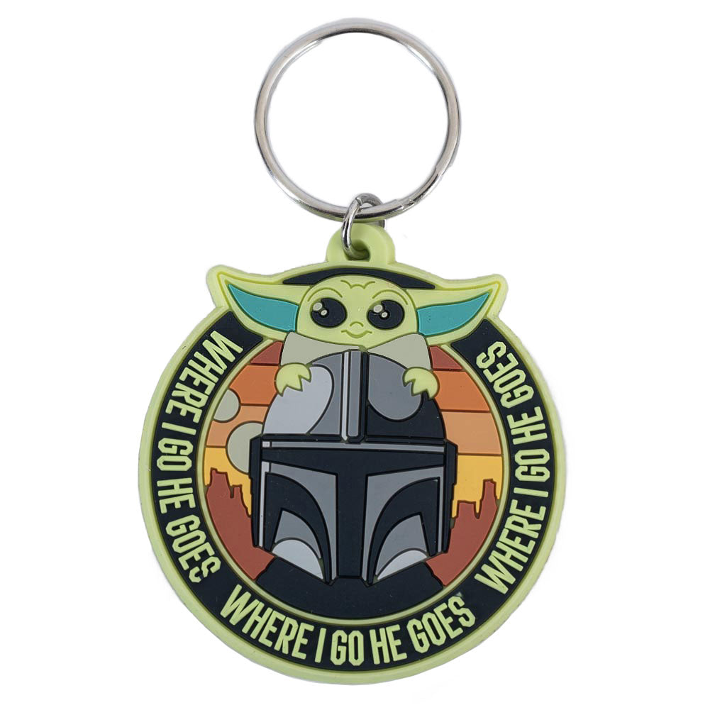 Star Wars: The Mandalorian Grogu & Mando PVC Keyring - Shop Keyrings At Gift Moments - 1