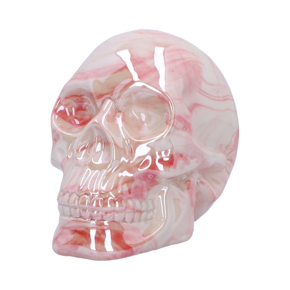 Marbellum Pink Marble Skull (Large) 13.5cm: 5 - Figures & Collectables By Gift Moments