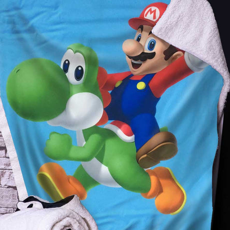 Mario and Yoshi Throw Blanket 100x150cm: 2 - Blankets By Super Mario
