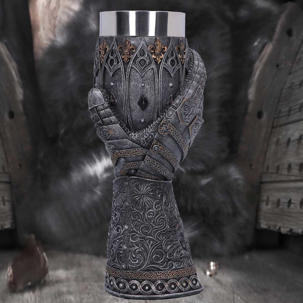 Medieval Lion Heart Gauntlet Armour Goblet: 1 - Goblets & Chalices By NN Designs