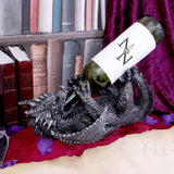 Metallic Silver Dragon Guzzler Wine Bottle Holder: 5 - Guzzlers & Wine Bottle Holders By Gift Moments