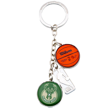 Milwaukee Bucks Charm Keyring: 1 Keyrings By American Sports