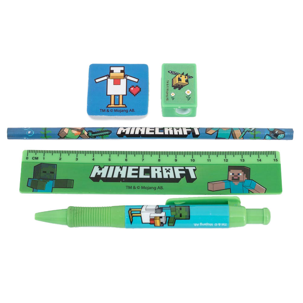 Minecraft 5pc Stationery Set: 1 - Stationery By Minecraft