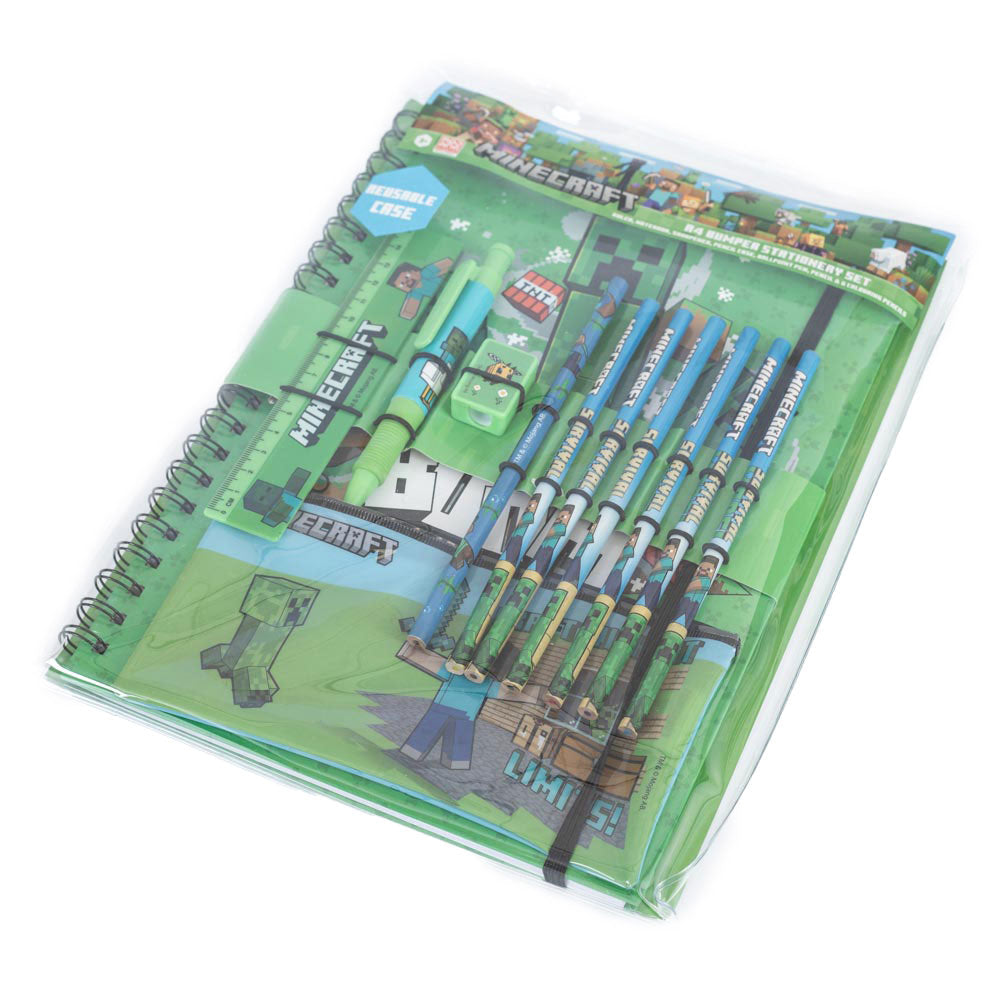 Minecraft Bumper Stationery Set - Shop Pencil Cases & Sets At Gift Moments - 4