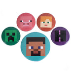 Minecraft Button Badge Set - Shop Badges At Gift Moments - 1