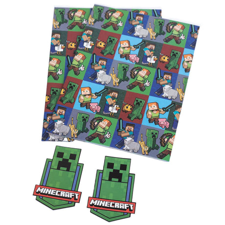 Minecraft Characters Gift Wrap: 3 - Gift Wrap & Bags By Minecraft
