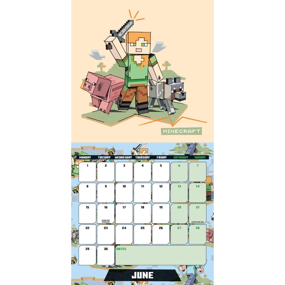 Minecraft Square Calendar 2026: 2 - Calendars By Minecraft