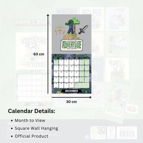 Minecraft Square Calendar 2026: 5 - Calendars By Minecraft