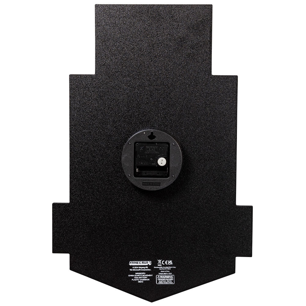 Minecraft XL Premium Metal Wall Clock: 3 - Clocks By Minecraft