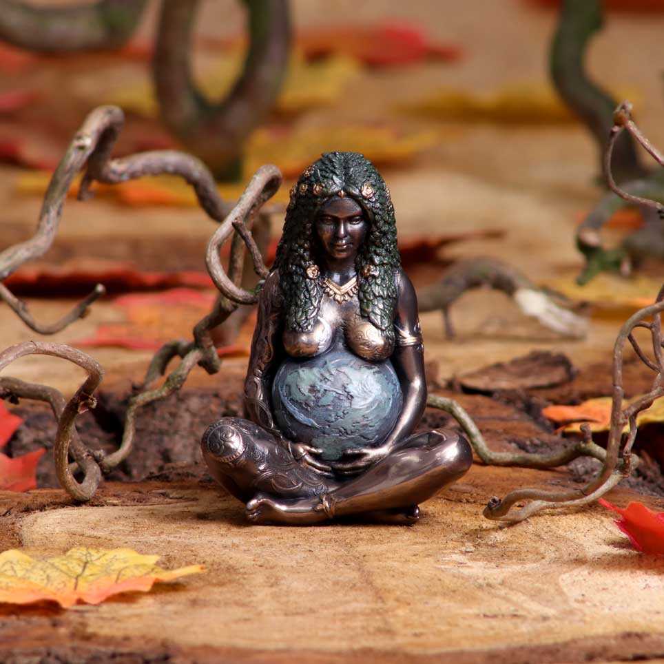 Mini Bronze Mother Earth Art Figurine 8.5cm: 1 - Figures & Collectables By NN Designs