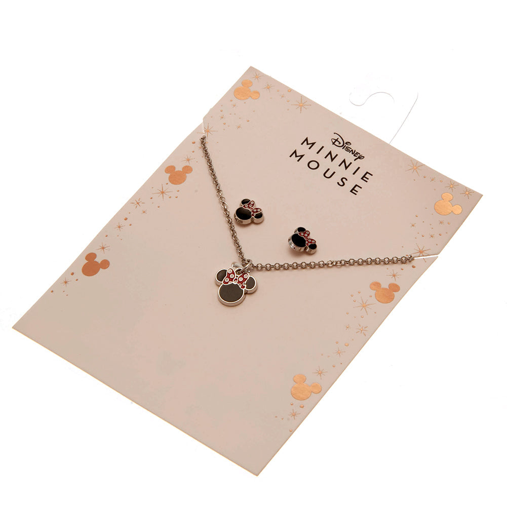 Minnie Mouse Fashion Jewellery Necklace & Earring Set: 4 - Jewellery By Mickey & Minnie Mouse