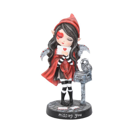 Missing You Red Hooded Fairy with Mailbox: 2 - Figurines Medium (15-29cm) By Gift Moments