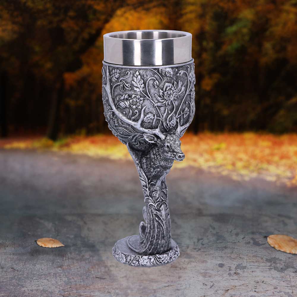 Monarch of the Glen Stags Head Goblet Wine Glass: 1 - Goblets & Chalices By NN Designs