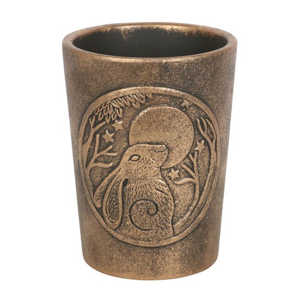 Moon Gazing Hare Bronze Terracotta Plant Pot by Lisa Parker: 3 - Pots & Planters By Gift Moments
