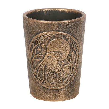 Moon Gazing Hare Bronze Terracotta Plant Pot by Lisa Parker: 3 - Pots & Planters By Gift Moments