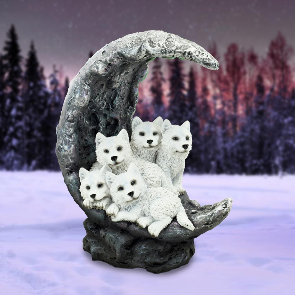Moon Litter White Wolves Ornament: 1 - Figures & Collectables By Gift Moments