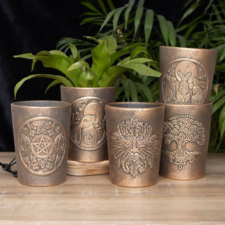 Moon Shadows Bronze Terracotta Plant Pot by Lisa Parker: 5 - Pots & Planters By Gift Moments
