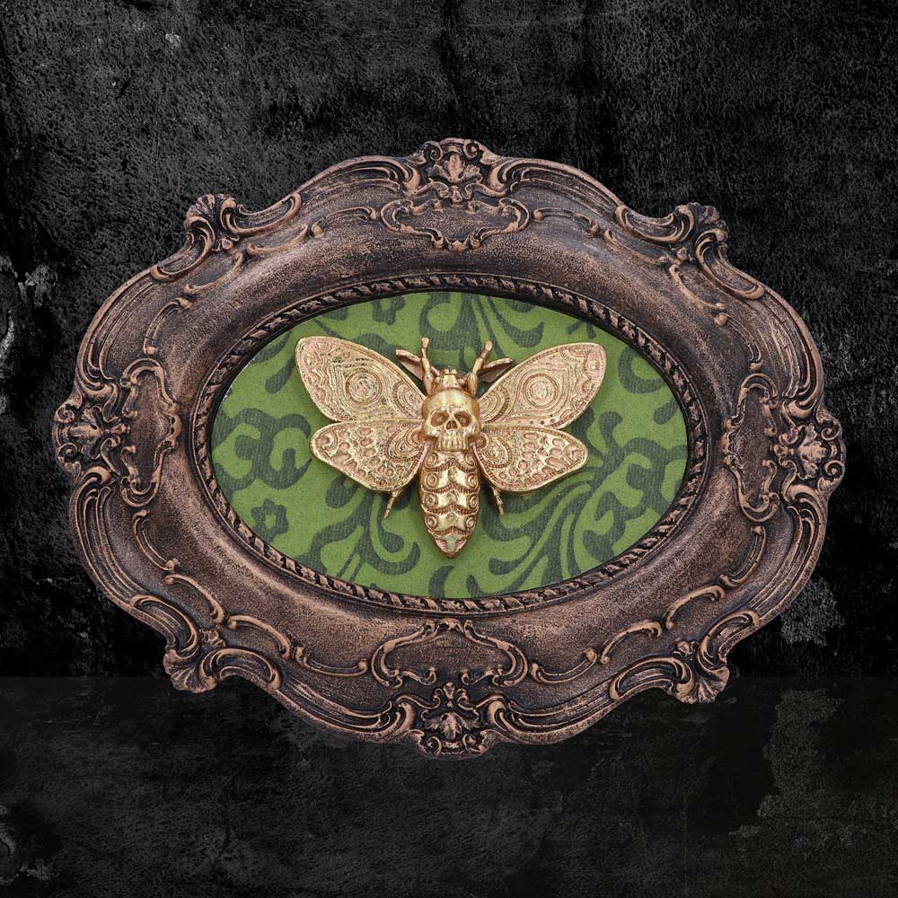 Moth Macabre Baroque Framed Death’s Head Moth Wall Plaque: 1 - Wall Hanging Sculptures By Gift Moments