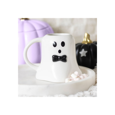 Mr Boo Ghost Mug with Bow Tie: 6 - Mugs By Gift Moments