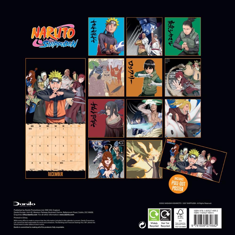 Naruto: Shippuden Square Calendar 2026: 4 - Calendars By Naruto