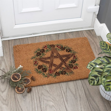 Natural Winter Solstice Pentagram Doormat: 1 - Doormats By Gift Moments