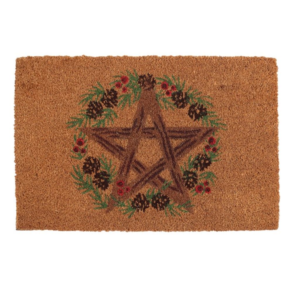 Natural Winter Solstice Pentagram Doormat: 2 - Doormats By Gift Moments
