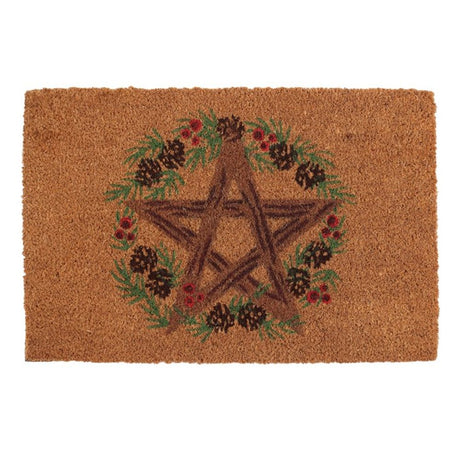 Natural Winter Solstice Pentagram Doormat: 2 - Doormats By Gift Moments