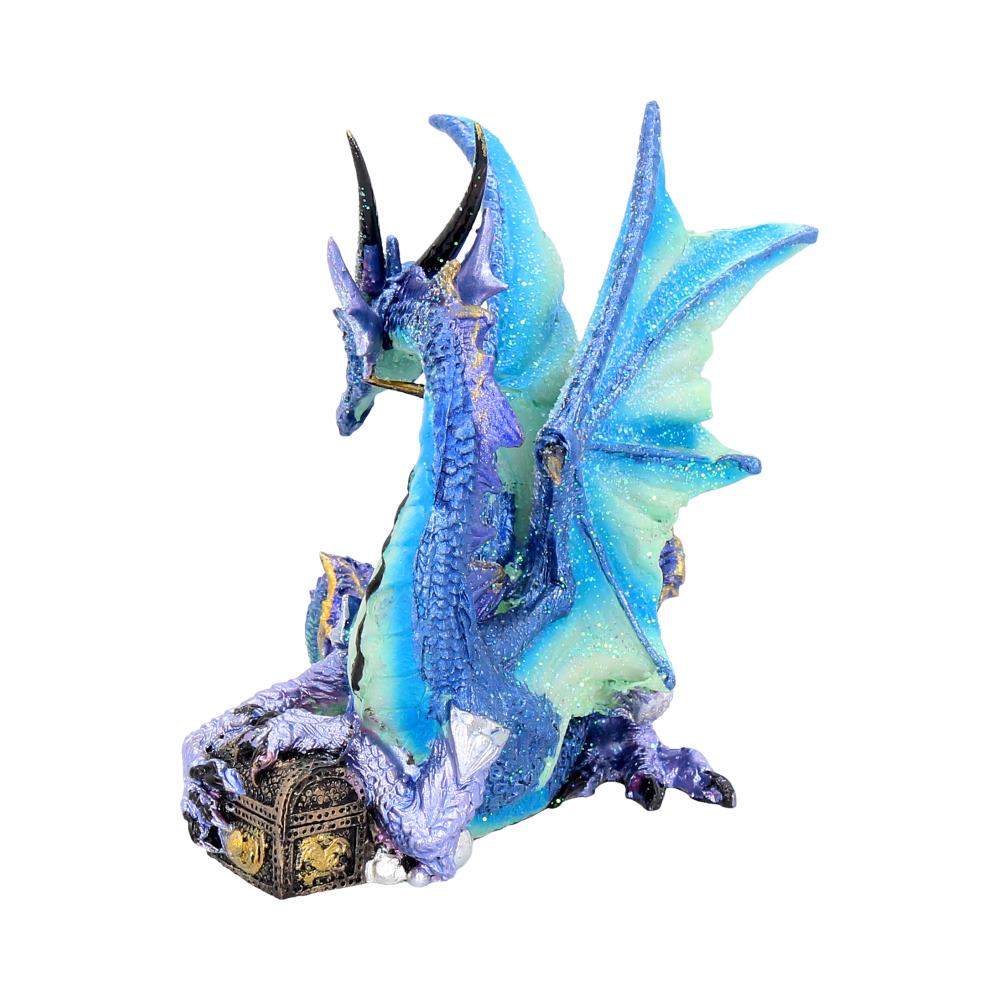 Piasa Sky Blue and Violet Small Fantasy Dragon Figurine