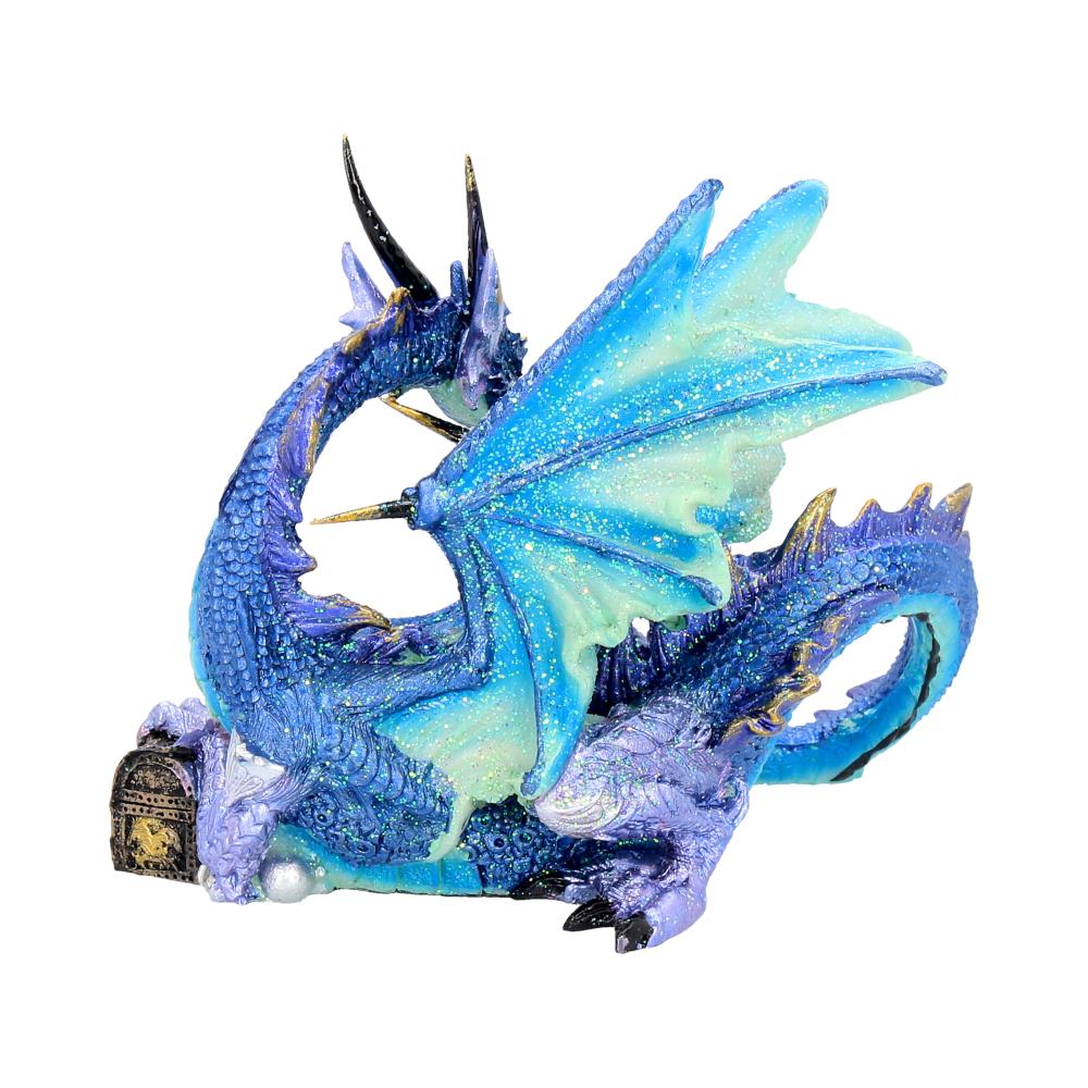 Piasa Sky Blue and Violet Small Fantasy Dragon Figurine