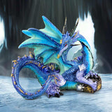 Piasa Sky Blue and Violet Small Fantasy Dragon Figurine