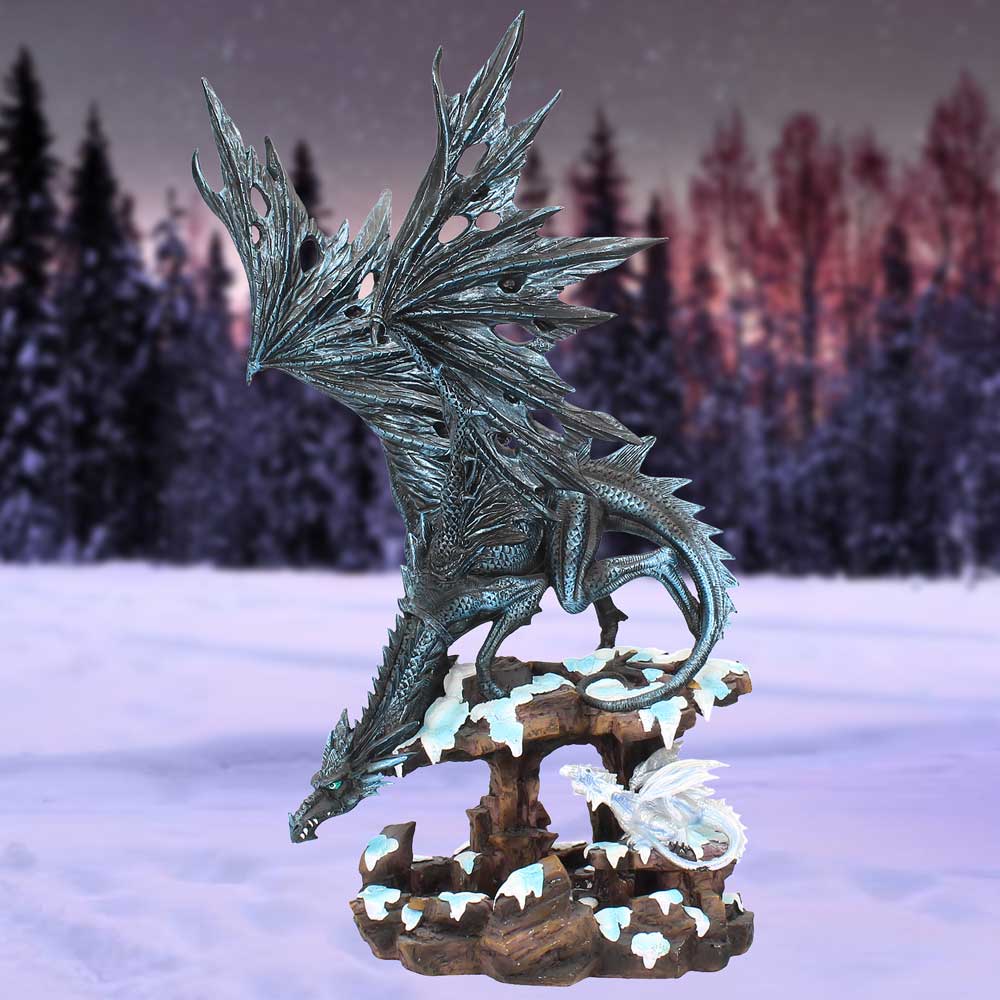 Nemesis Now Dragons Wisdom Black Ice 47cm: 1 Figurines Large (30 50cm) By Gift Moments