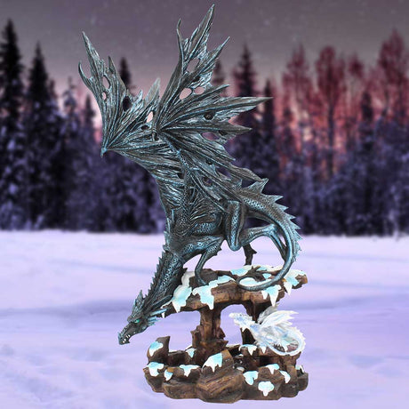 Nemesis Now Dragons Wisdom Black Ice 47cm: 1 Figurines Large (30 50cm) By Gift Moments