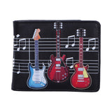 Nemesis Now Electric Guitars Embossed Music Wallet Black 11cm: 2 - Wallets By Gift Moments