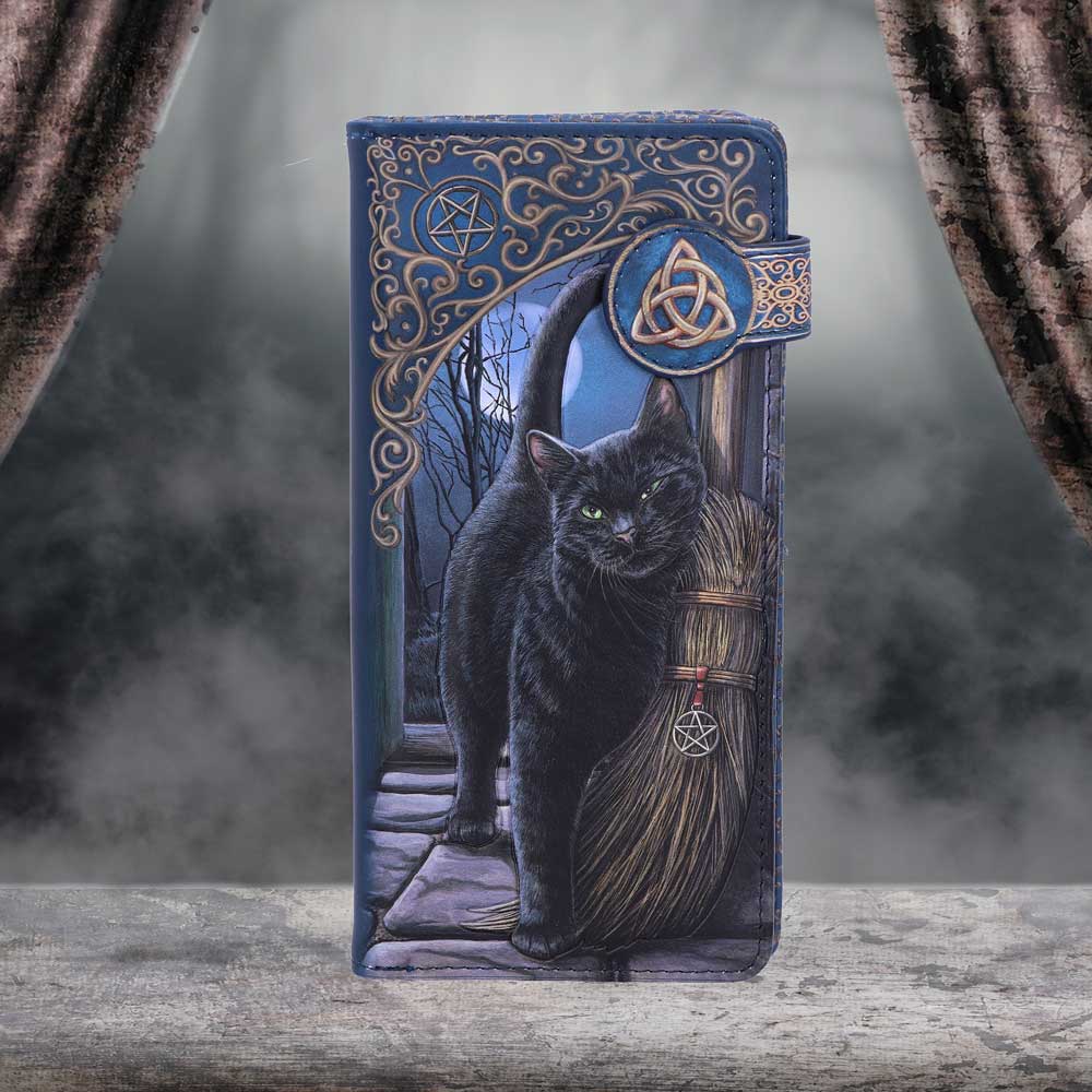 Nemesis Now Lisa Parker A Brush With Magick Cat Purse Navy 18.5cm: 1 - Purses By Lisa Parker